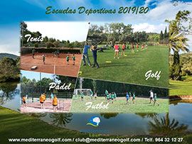 Escuela Deportiva 2019-2020 Mediterráneo Golf. Abierta Inscripción
