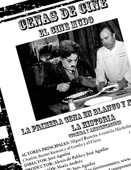 Cena de cine en blanco y negro dirigida por Miguel Barreda en el restaurante Golf Azahar