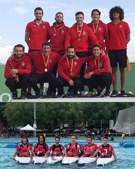 Oro para los equipos de Kayak Polo del RCN Castellón en el Campeonato de España