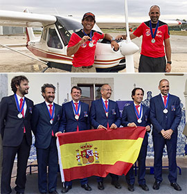 Pilotos del Aeroclub de Castellón, subcampeones del Mundo de Air Navigation Race