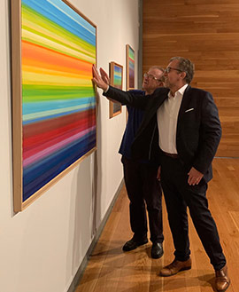 José Martí visita la exposición de Wences Rambla