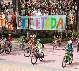 Bicicletada con motivo de la Semana Europea de la Movilidad en Castelló