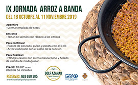 El restaurante Golf Azahar participa en las Jornadas del arroz a banda