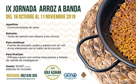 El restaurante Golf Azahar participa en las Jornadas del arroz a banda