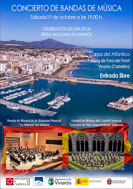 Concierto de Bandas de Música de celebración del Día de la Fiesta Nacional en Vinaròs
