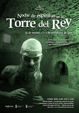 Noche de Halloween en el pasaje del terror de la Torre del Rey de Oropesa