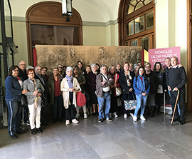 La Diputación activa un servicio de transporte gratuito  para visitar la exposición de Traver Calzada en  el Palau Provincial