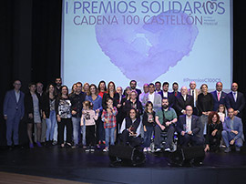 Nueve galardonados en los I Premios Solidarios ´Cadena 100 Castellón´