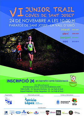 VI Junior Trail en la Vall d’Uixó, el 24 de noviembre