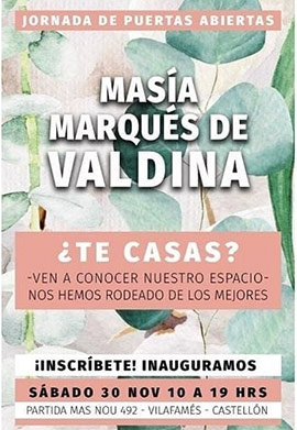 ¿Te casas?, ven a conocer Masía Marqués de Valdina en Vilafamés