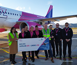 El aeropuerto de Castellón pone en marcha la nueva ruta a Londres-Luton