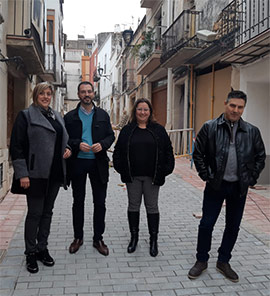 Ximo Huguet visita las obras realizadas con cargo al Plan 135 en Càlig, Xert y La Jana