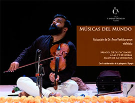 Concierto de violín del Dr. Arun Venkitaraman en el Real Casino Antiguo