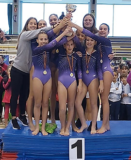 Éxito del Club Gimnastic la Plana en la liga Ibérica de gimnasia artística femenina