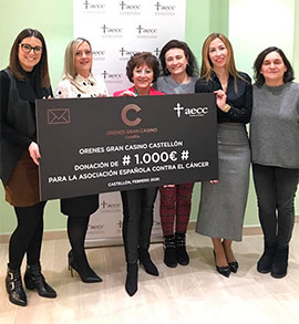 Orenes Gran Casino de Castellón colabora en la lucha contra el cáncer