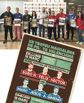 Castelló presenta el XII Trofeo Magdalena de Pilota Valenciana