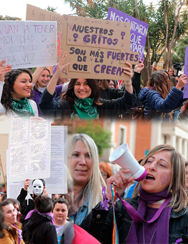 Manifestación del Día Internacional de la Mujer en Castelló