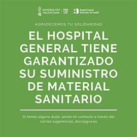 El HGUCS tiene garantizado tu suministro de material sanitario