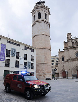 La UME realiza labores de desinfección en Castelló