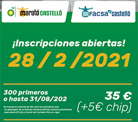 Abierta la inscripción para la Marató BP Castelló 2021