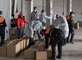 La Diputación de Castellón inicia el reparto del material sanitario de protección frente al coronavirus para atender las necesidades de los municipios