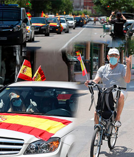 Caravana de vehículos de VOX en Castellón