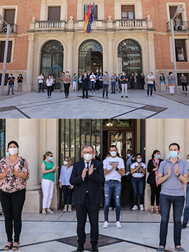 La Diputación de Castellón guarda un minuto de silencio en memoria de las víctimas de la COVID-19