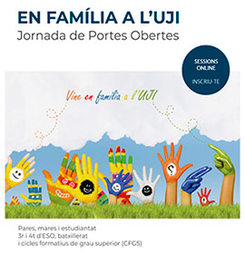 La Universitat Jaume I celebra virtualmente las Jornadas de Puertas Abiertas «En familia a la UJI»