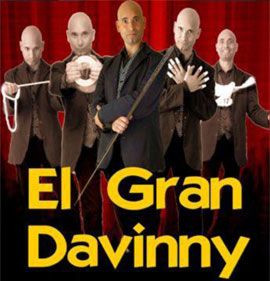 Espectáculo El gran Davinny el sábado 19 de febrero