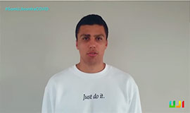El internacional y deportista de élite de la UJI Rodrigo Hernández apoya la campaña #SomUJIcontraCOVID