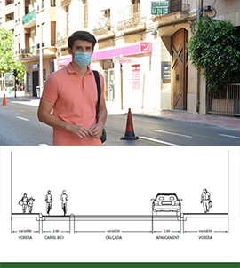 Nuevo carril bici en la calle Herrero de Castelló