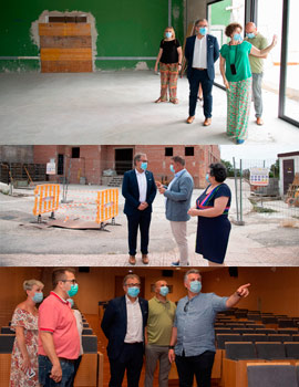 El presidente de la Diputación visita obras del programa impulsado por la Unión Europea en Almenara, La Llosa y Xilxes