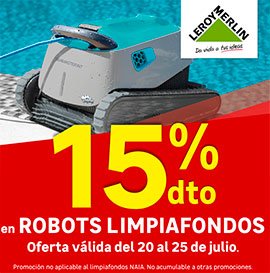 Robots limpiafondos piscinas en Leroy Merlin