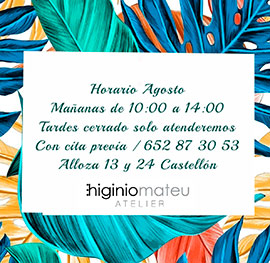 Horario de agosto en las tiendas Higinio Mateu