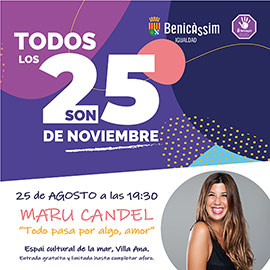 Maru Candel reabrirá las acciones presenciales de la campaña ´´Todos los 25 son 25 de noviembre´´