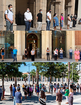 Minuto de silencio en Castellón contra el acto violencia machista en Valencia
