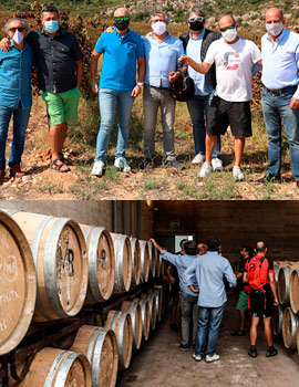 La bodega Mas de Rander recibe la visita de un grupo de amigos del club Torre Bellver