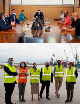 PortCastelló y Diputación emprenderán líneas de acción conjuntas para potenciar los sectores productivos castellonenses y convertir las instalaciones en “el puerto de la provincia”