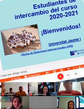 La UJI da la bienvenida al estudiantado internacional con una jornada de orientación virtual