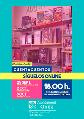 Onda apuesta por el ocio seguro y ofrece 3 cuenta-cuentos online para los niños y niñas del municipio