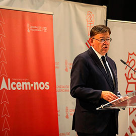 Presentación del acuerdo de recuperación de la Comunitat Valenciana, Alcem-nos