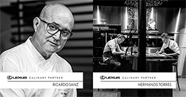 Los chefs Hermanos Torres y Ricardo Sanz, estrellas destacadas del libro global de cocina Lexus