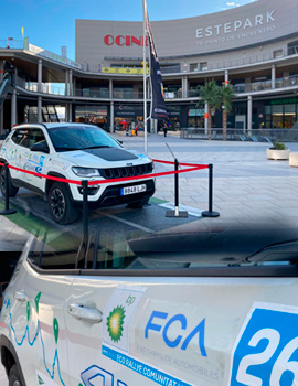 En Estepark el Jeep Rengade 4xe con el que Comauto Sport participó en el Campeonato de España de Energías Alternativas 2020