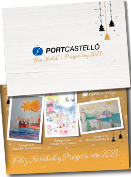 Un centenar de escolares participan en el concurso de postales navideñas de PortCastelló