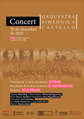 La Simfònica de Castelló despide el 2020 con el Requiem de Mozart