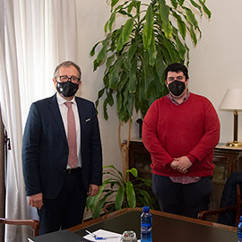 David García, alcalde de Nules, solicita la colaboración de la Diputación de Castellón para poner en valor la villa romana de Benicató