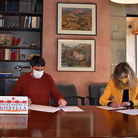 Morella y el AMPA firman el convenio de colaboración por el servicio de la Escola Matinera