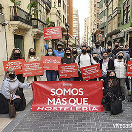 La hostelería de Castellón realiza una nueva protesta