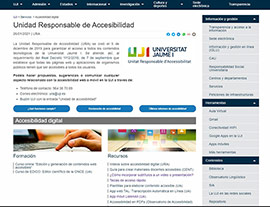 La Unidad Responsable de Accesibilidad de la UJI pone en marcha una nueva web