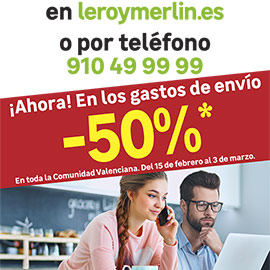 Los gastos de envío al 50% en Leroy Merlin